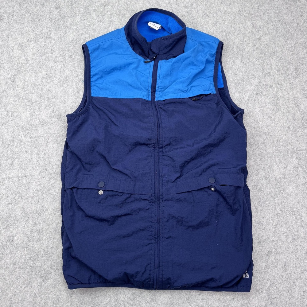 Bonobos Fielder Vest Mens XS Blue Nylon Fleece Lined Full Zip Outdoor Colorblock